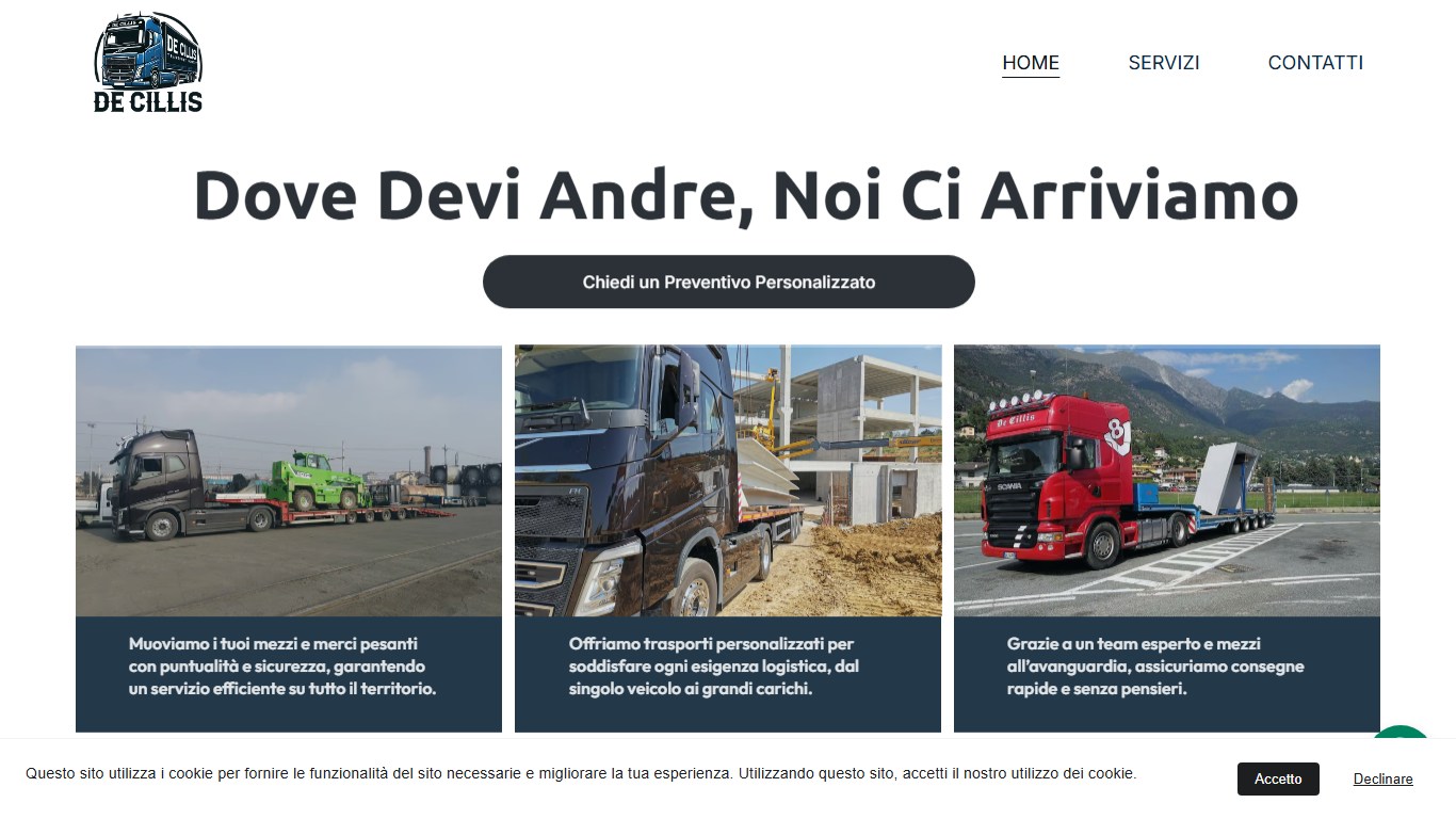 Trasporti a Tronzano Vercellese - Autotrasporti De Cillis - Sede Vercelli